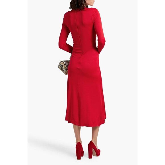 FARM RIO Red Twisted jersey midi dress Size M - Picture 14 of 14
